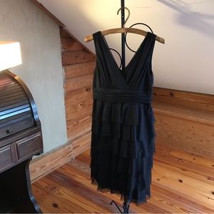 Calvin Klein Tiered Black Tulle Ruffle Dress, EUC, 12